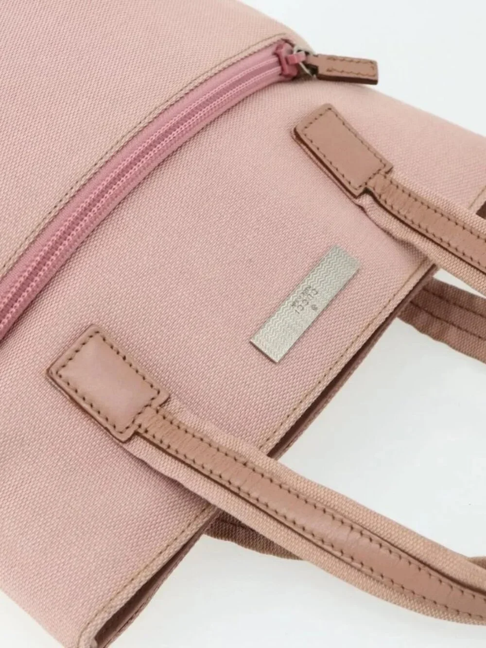 GUCCI Hand Bag Canvas Pink Silver 76480 Auth mr2317